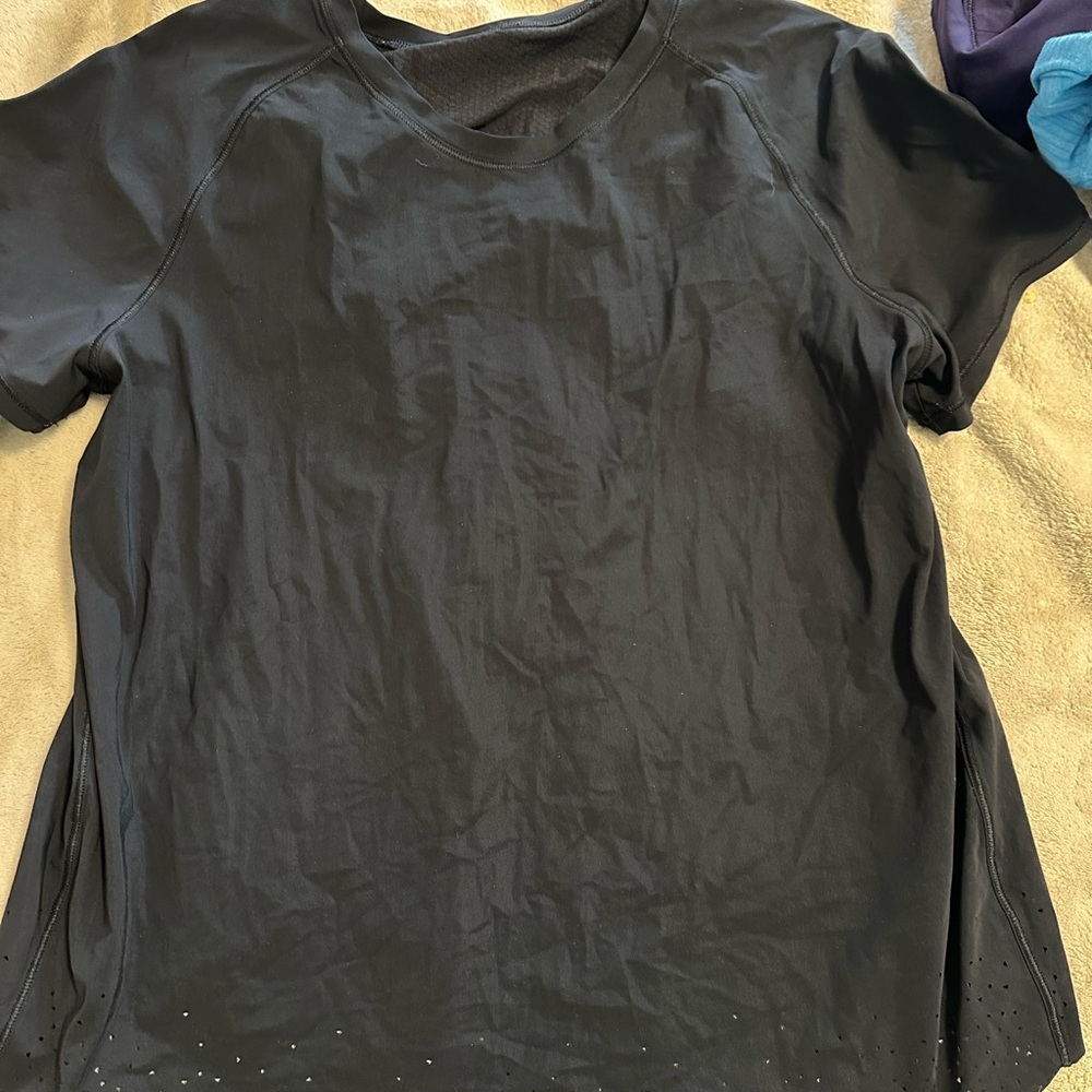Women's Black Open back and Short Sleeve Top